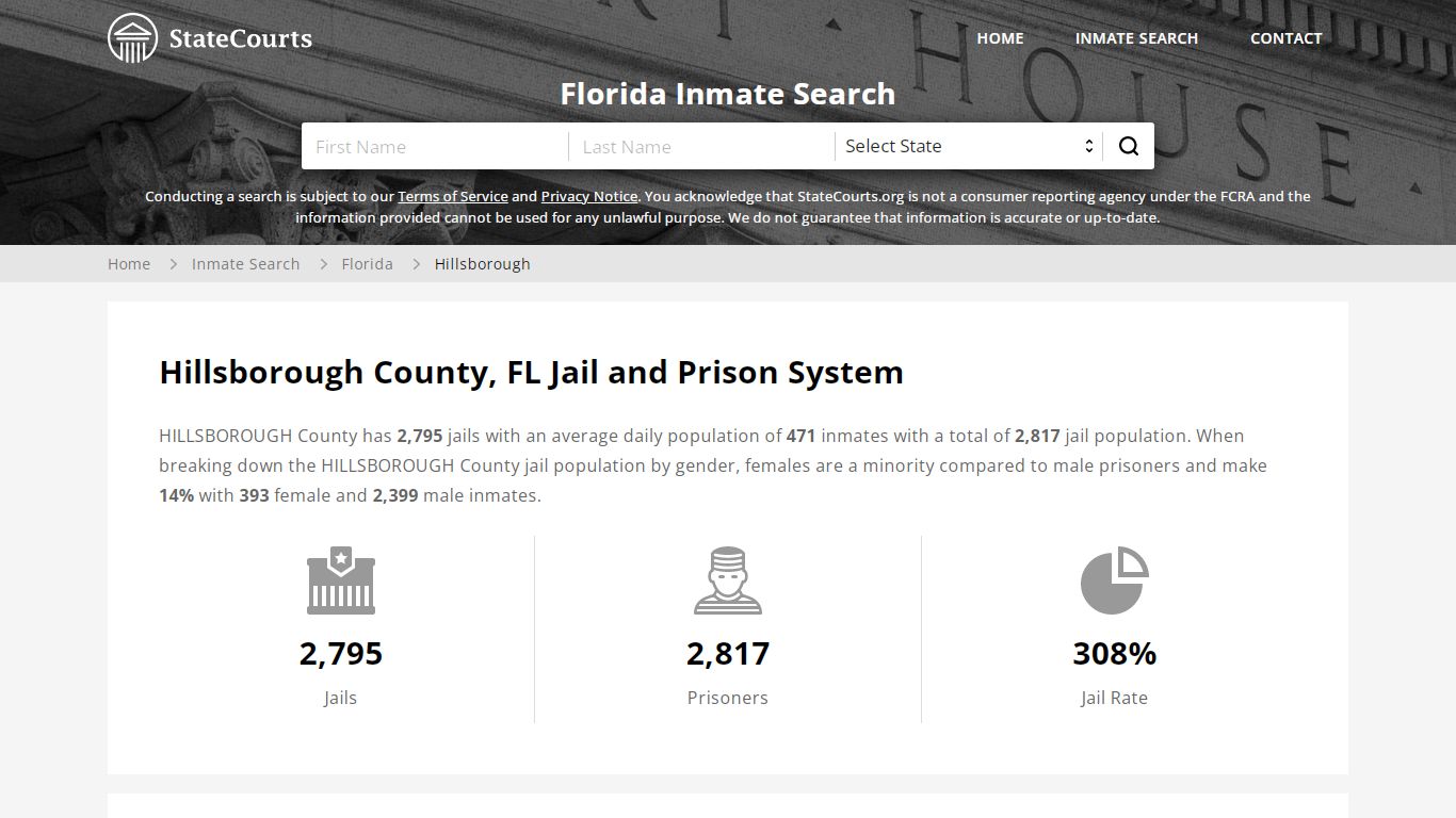 Hillsborough County, FL Inmate Search - StateCourts